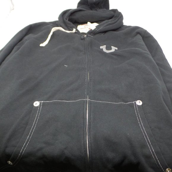 true religion classic logo zip mens hoodie
